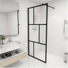 Paroi de douche à l'italienne avec verre trempé Noir 90x195 cm 624931624931
