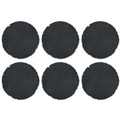 Pierre de marchage 6 pcs Noir Ø 45 x 1,8 cm Caoutchouc 624933624933