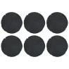Pierre de marchage 6 pcs Noir Ø 45 x 1,8 cm Caoutchouc 624933624933