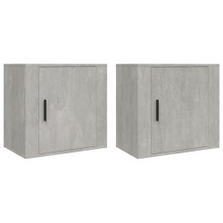 Tables de chevet murales 2 pcs Gris béton 50x30x47 cm 624939624939
