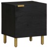 Tables de chevet 2 pcs noir 40x33x46 cm bois de manguier solide 624941624941