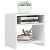 Tables de chevet 2pcs Blanc brillant 40x30x40cm bois ingénierie 624942624942