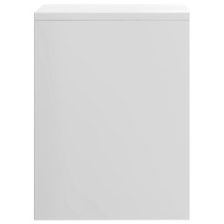 Tables de chevet 2pcs Blanc brillant 40x30x40cm bois ingénierie 624942624942