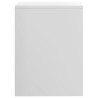 Tables de chevet 2pcs Blanc brillant 40x30x40cm bois ingénierie 624942624942