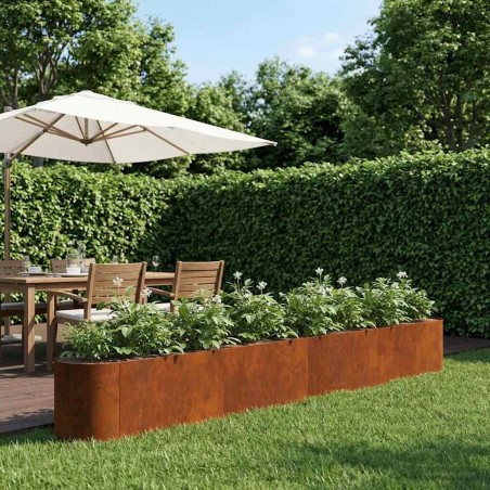 Jardin surélevé Acier patiné 360 x 40 x 40 cm 624943624943