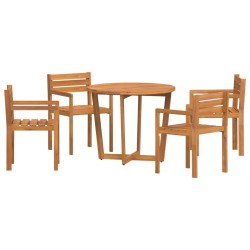 Ensemble de salle à manger de jardin 5 pcs en bois massif d'acacia 624944624944