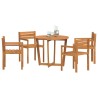 Ensemble de salle à manger de jardin 5 pcs en bois massif d'acacia 624944624944
