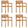 Ensemble de salle à manger de jardin 5 pcs en bois massif d'acacia 624944624944