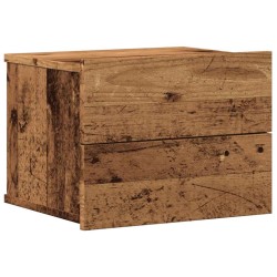 Table de chevet murale vieux bois 40x32x30 cm 624945624945