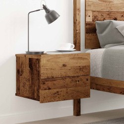 Table de chevet murale vieux bois 40x32x30 cm 624945624945