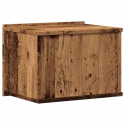 Table de chevet murale vieux bois 40x32x30 cm 624945624945