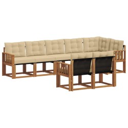 Ensemble de canapés d'extérieur 8 pcs Naturel et Beige 624947624947