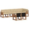 Ensemble de canapés d'extérieur 8 pcs Naturel et Beige 624947624947