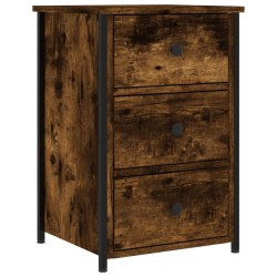 Table de chevet chêne fumé 40x36x60 cm bois d'ingénierie 624948624948