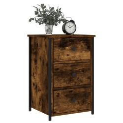 Table de chevet chêne fumé 40x36x60 cm bois d'ingénierie 624948624948