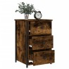 Table de chevet chêne fumé 40x36x60 cm bois d'ingénierie 624948624948