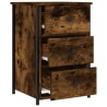 Table de chevet chêne fumé 40x36x60 cm bois d'ingénierie 624948624948