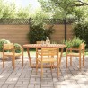 Ensemble de salle à manger de jardin 5 pcs en bois massif d'acacia 624949624949