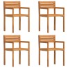 Ensemble de salle à manger de jardin 5 pcs en bois massif d'acacia 624949624949