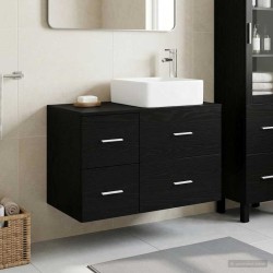 Ensemble de mobilier de salle de bain 2 pcs Chêne noir 624952624952