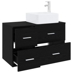 Ensemble de mobilier de salle de bain 2 pcs Chêne noir 624952624952