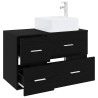 Ensemble de mobilier de salle de bain 2 pcs Chêne noir 624952624952