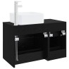 Ensemble de mobilier de salle de bain 2 pcs Chêne noir 624952624952