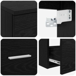 Ensemble de mobilier de salle de bain 2 pcs Chêne noir 624952624952