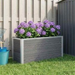 Jardinière surélevée Gris 100 x 30 x 42 cm WPC et Aluminium 624955624955
