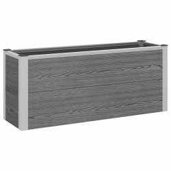 Jardinière surélevée Gris 100 x 30 x 42 cm WPC et Aluminium 624955624955