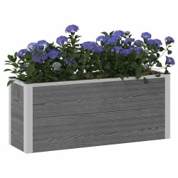 Jardinière surélevée Gris 100 x 30 x 42 cm WPC et Aluminium 624955624955