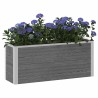 Jardinière surélevée Gris 100 x 30 x 42 cm WPC et Aluminium 624955624955