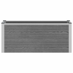 Jardinière surélevée Gris 100 x 30 x 42 cm WPC et Aluminium 624955624955