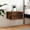 Table de chevet murale chêne fumé 35x35x20 cm 624956624956