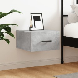 Table de chevet murale gris béton 35x35x20 cm 624957624957