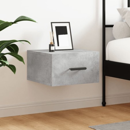 Table de chevet murale gris béton 35x35x20 cm 624957624957