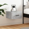 Table de chevet murale gris béton 35x35x20 cm 624957624957