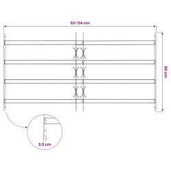 Grille de sécurité pour fenêtres avec 4 barres croisées 624958624958