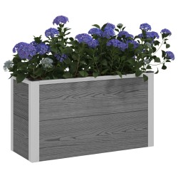 Jardinière surélevée Gris 75 x 30 x 42 cm WPC et Aluminium 624960624960