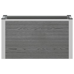 Jardinière surélevée Gris 75 x 30 x 42 cm WPC et Aluminium 624960624960
