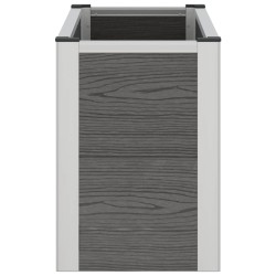 Jardinière surélevée Gris 75 x 30 x 42 cm WPC et Aluminium 624960624960