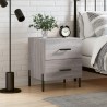 Table de chevet sonoma gris 40x35x47,5 cm bois d’ingénierie 624962624962