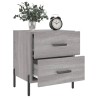 Table de chevet sonoma gris 40x35x47,5 cm bois d’ingénierie 624962624962