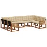 Ensemble de canapés d'extérieur 9 pcs Naturel et Beige 624965624965
