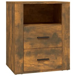 Table de chevet Chêne fumé 50x36x60 cm Bois d'ingénierie 624966624966