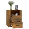 Table de chevet Chêne fumé 50x36x60 cm Bois d'ingénierie 624966624966