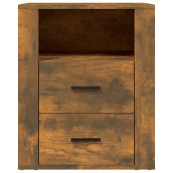 Table de chevet Chêne fumé 50x36x60 cm Bois d'ingénierie 624966624966