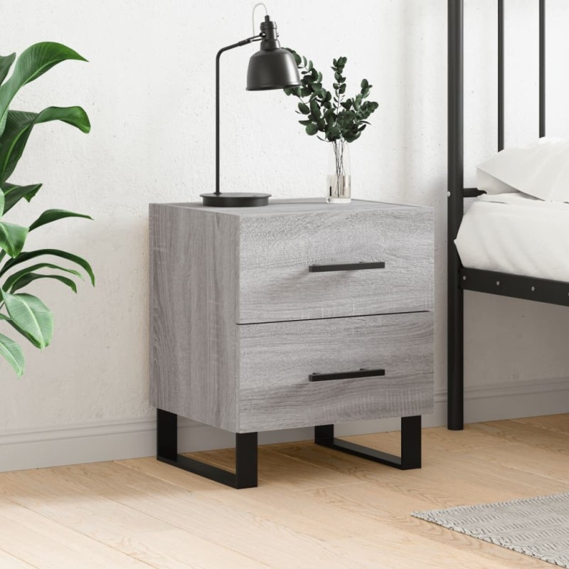 Table de chevet sonoma gris 40x35x47,5 cm bois d’ingénierie 624967624967