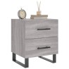 Table de chevet sonoma gris 40x35x47,5 cm bois d’ingénierie 624967624967