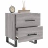 Table de chevet sonoma gris 40x35x47,5 cm bois d’ingénierie 624967624967